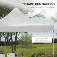 Outsunny Techo de Carpa para Celebraciones 3x3 m Techo de Repuesto para Carpa Plegable de Tela Oxford con Techo Puntiagudo Impermeable y Anti-UV - details 4