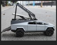 Modelo De Coche Tesla Cybertruck 1/24 Con Sonido Y Luz Para Colección Y Decoración Juguete De Metal Para Niños Regalo De Cumpleaños - details 16