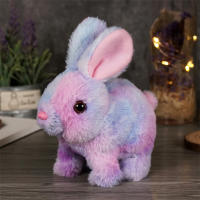 Juguete Eléctrico De Conejo Interactivo Peluche Bunny Con Zanahoria Que Camina Orejas Saltarinas Cola Movible Regalos De Cumpleaños Para Niños - details 10