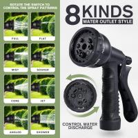 Manguera Jardin Extensible 15 Metros, Manguera Extensible con Pistola Rociadora de 8 Funciones, Conectores de Latón de 3/4",1/2" Sin Enredos Ideal para Jardinería y Hogar - details 1
