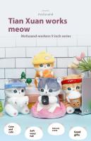 Muñeco De Peluche Suave Y Genuino Mofusand Serie Obrero 21cm Gato Trabajador Delfín Juguete Regalo Para Adultos Y Adolescentes - details 0