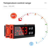 Controlador De Temperatura Digital LED 12V 24V 220VAC Para Incubador Thermostat Con Sensor NTC ECS-961NEO Calentamiento Enfriamiento - details 2