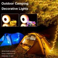 Cadena De Luz Portátil Y Escalable Para Camping Al Aire Libre Recargable Por USB Impermeable Cadena De Luz Colgante Para Suelo De Tenda Atmosfera - details 3