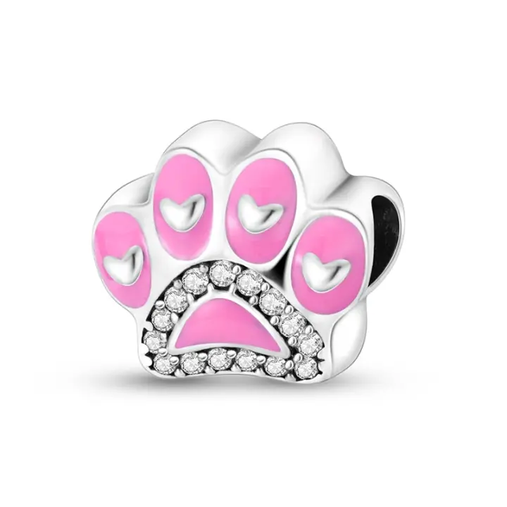 Encanto De Herramienta De Cogote En Forma De Corazón Y Botella De Perfume En Color Rosa De Plata De Ley 925 Para Pulsera De Encantos DIY Joyería - 1