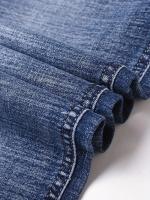 Nuevos Jeans Clásicos Para Hombre Primavera Otoño Moda Negocios Pantalones Vaqueros Rectos Estirados Azul Cómodos De Medio Cinturón - details 6
