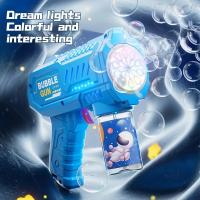 Pistola De Burbujas Para Niños Con 10 Agujeros Máquina De Jabón Automática Para Exterior Juguetes De Verano Seguros Para Edades 0-12 Años - details 6