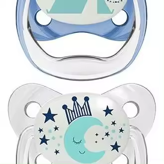 Drbrown'S Chupete Preventivo Nocturno Azul 6-18 Meses - 1