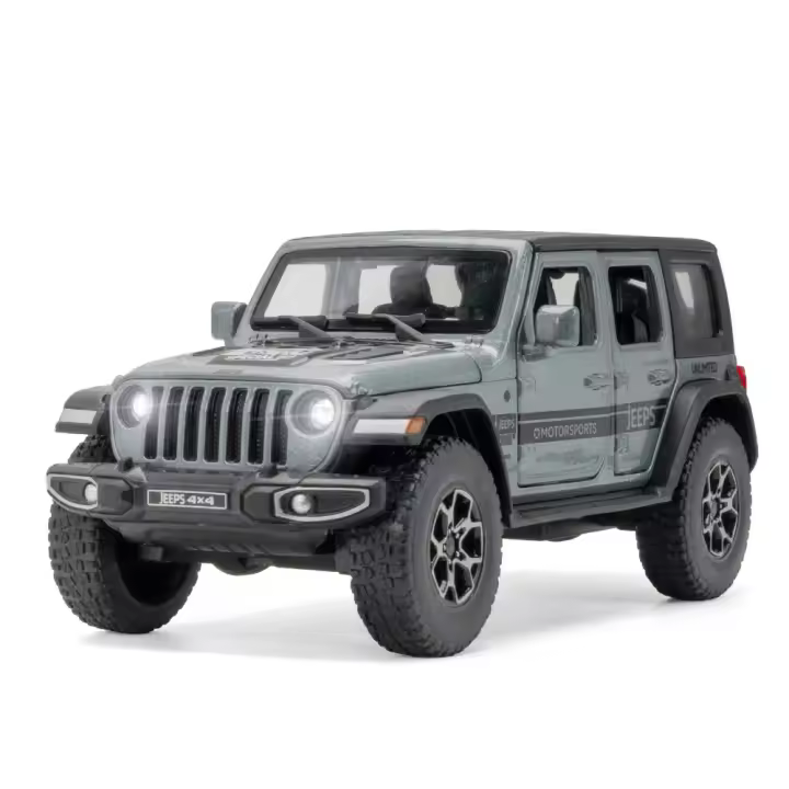 Jeep Wrangler De 1:32 Vehículo De Juguete Simulado Con Sonido Y Luz Absorbedores De Choque Aleación Juguete Para Niños Colección Regalo A905 - 1