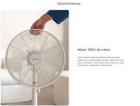 CREATE  - Ventilador de pie oscilante 50W estilo retro - 3 velocidades - Motor de cobre- AIR STAND WOOD - details 0