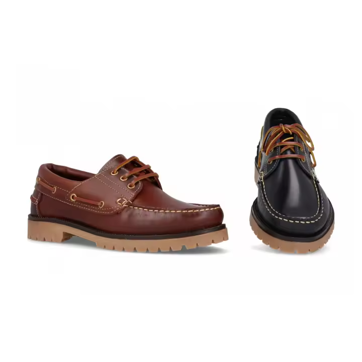 1140 - ROUTE 83 ZAPATO CABALLERO PIEL   COLORES : MARRON , MARINO  TALLAS: 39 AL 46  CORTE EXTERIOR: PIEL  FORRO INTERIOR: PIEL   PLANTILLA: PIEL    ALTURA TACÓN / CUÑA : 3 CM.  PISO : SINTÉTICO - 1