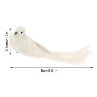 1Pc Adorno De Navidad Para Árbol De Boda Y Fiesta Pigeon Artificial Pájaros Delfín Simulación Plumas Decoración Para Sala De Estar Hogar - details 10