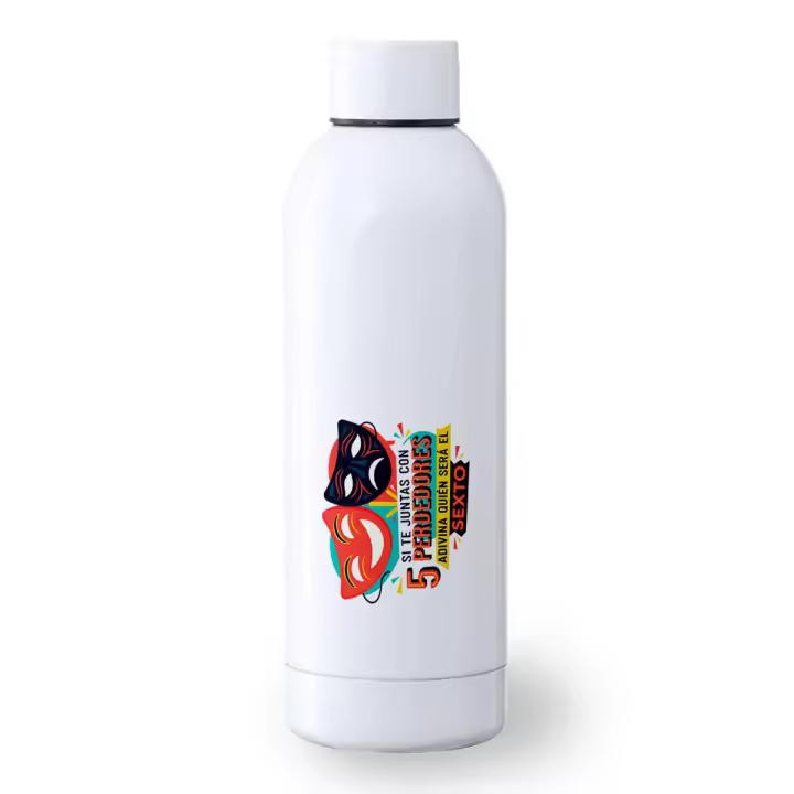 MERCHANDMANIA Bidón 500 ml acero inoxidable frase incomoda verdad consejo amistad amigos deporte deportivo botella senderismo - 1