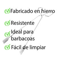 DESEOS Pinzas barbacoa | Pinzas cocina | Tenazas barbacoa | Hierro | Mango ergonomico | Ideal para barbacoas al aire libre - details 5