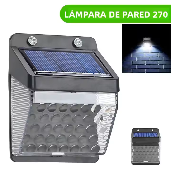 Lámpara Solar Exterior Con Sensor De Movimiento PIR 30 LED Luz De Pared Impermeable Para Jardín Decoración De Calle Luz Solar Autónoma - 1