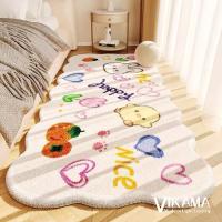 VIKAMA Alfombra De Plush Suave Y Fluffy Estilo Dopeamina Para Decoración De Habitación De Niña Alfombra De Ventana O Sillón Matriz De Cama - details 6