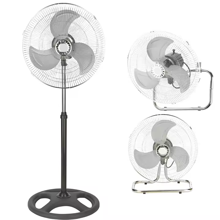 Ventilador 3 en 1 Lámpara de Pie De Mesa y de pared con 3 velocidades ajustables Construcción en Maple y ABS - 1