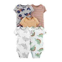 Ropa para niños, novedad de verano, mono triangular de manga corta para bebés, ropa para gatear, mono de bebé de cinco piezas - details 31