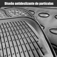 ENERFERO-Juego de 4 Alfombras Para Coche,Alfombra De Goma Para Coche, Alfombrilla Universales Antideslizante, 2 Delanteras y 2 traseras,Color Negro - details 3