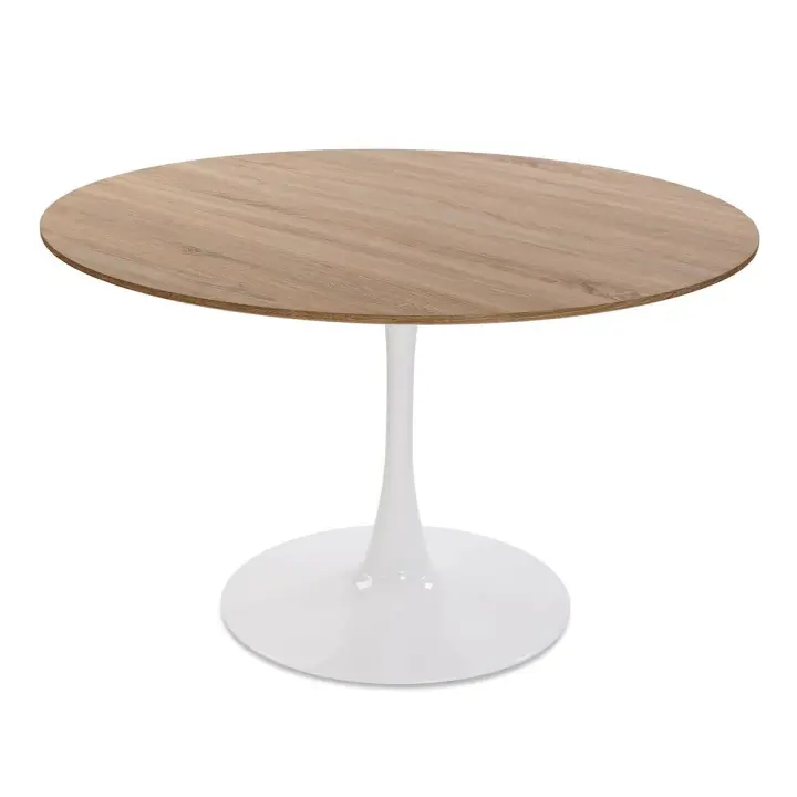 Mesa de Comedor Versa Lia Metal Madera MDF 120 x 73 x 120 cm - 1