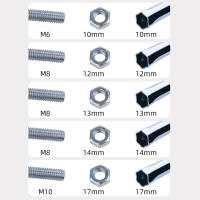 Codo De Nivelamiento De Techo 10mm/12mm/13mm/14mm/17mm Con Tornillo Hueco Y Tuercas Hexagonales Para Herramienta Eléctrica - details 3