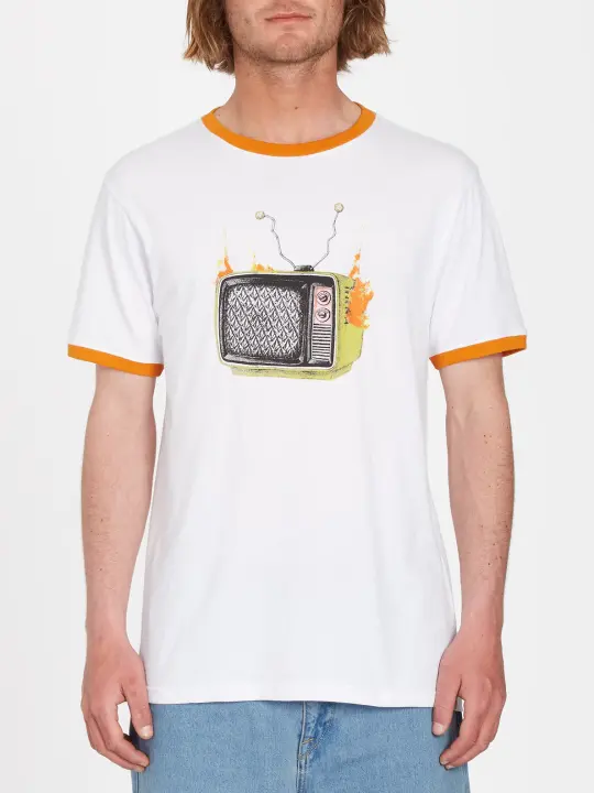 Camiseta Volcom Stoneyvision White - Manga Corta, Cuello Redondo, 100% Algodón Orgánico - 1