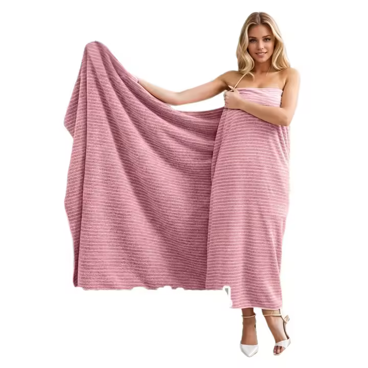 Toalla de Baño de forro polar coral ultra suave de tamaño extra large 105*200 cm - 1