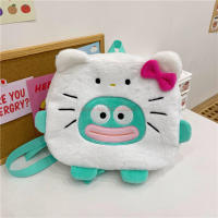 Nueva Mochila De Hombros Kawaii Sanrio Hangyodon Con Diseño De Hello Kitty Y Gato Pequeño De Color Contraste Mochila Versátil Para Adultos Y Adolescentes - details 16