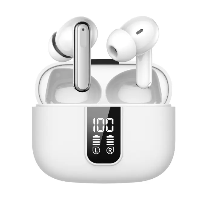 Auriculares Inalumbricos Bluetooth, 40H Control táctil Cascos Inalambricos, IP7 Impermeable Auriculares in Ear, Blanco  Blanco - 1