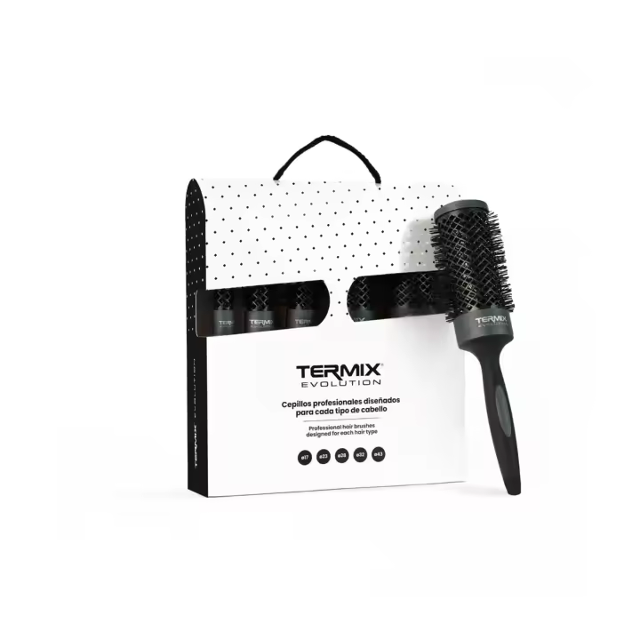 Bellas Extensiones-Super Oferta Termix maletin/tubo 5 cepillos evolution plus, Pack Cepillos Redondos Termix Evolution Plus cabello grueso.Cellos profesional - 1