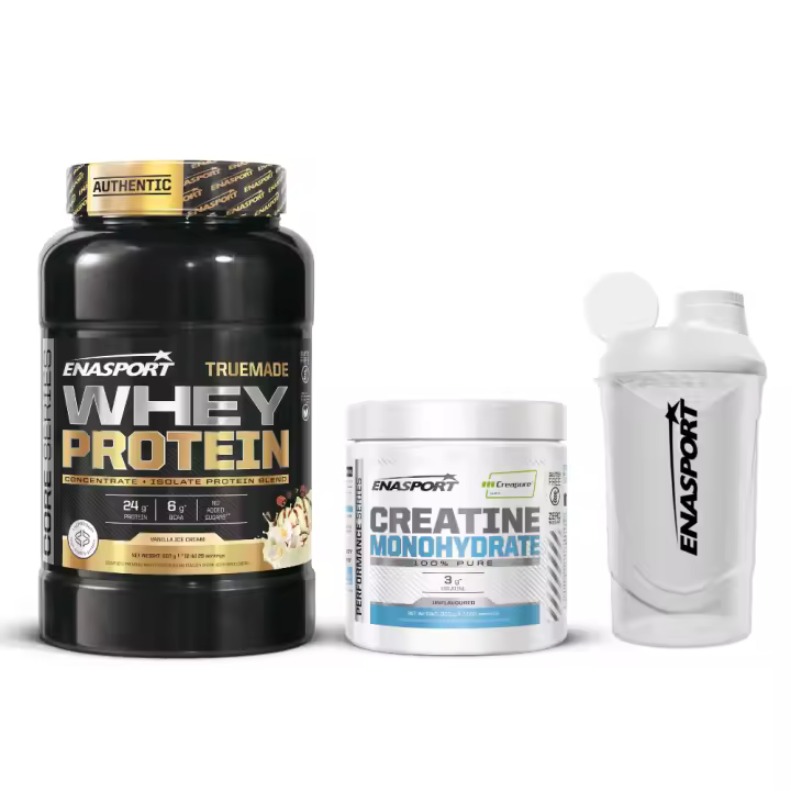 Pack Truemade 2lb + Creatina Creapure 300g + Shaker Wave Blanco 600 MLT - 1