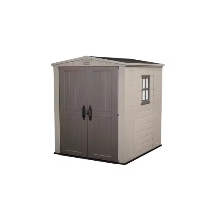 KETER 209872 Caseta de exterior Factor 6x6 - 178x195,5x208 cm y 3,5m2 - Marrón - 1