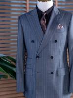 Traje De Novio Inglés De Alta Gama Para Hombres 2024 Moda Casual De Negocios Tendencia Elegante Material De Algodón Y Poliéster - details 1