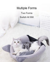 Casa De Gato En Forma De Cabeza Confortable Y Caliente Diseño Semi-Cerrado Antideslizante Para Todas Las Estaciones Nido Universal Para Gatos - details 7