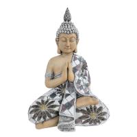 CAPRILO REGALOS & DECORACIÓN Figura Decorativa de Resina "Buda Sentado Exterior". Adornos y Esculturas. Regalos Originales. Decoración Hogar. 32 x 22 x 47 cm. - details 0