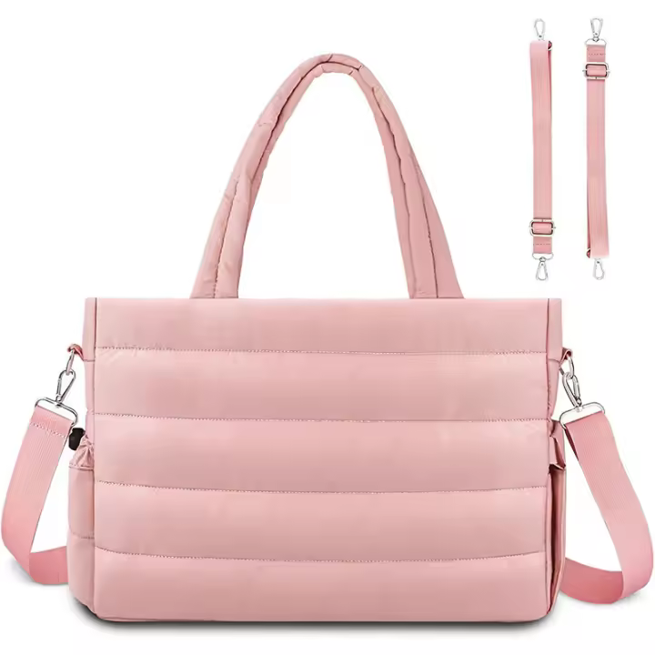 Bolso de mano, Bolso de biberones, Bolso plegable de gran capacidad, Bolso multiusos para pañales. - 1