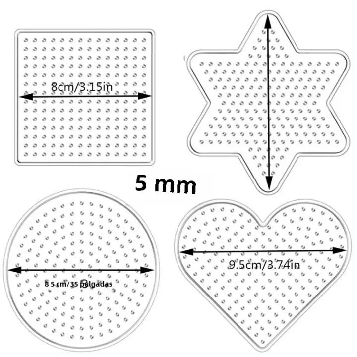 4pcs Plantillas De Hilo Para Manualidades DIY 2.6/5mm PE Transparente Cuadradas Para Resolución De Puzzle De Bolas - 1