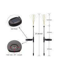 Lámpara Solar De Jardín IP65 LED Decorativa Para Exterior Luz De Fuego De Noche Impermeable Con Batería De Litio Para Paisaje - details 4