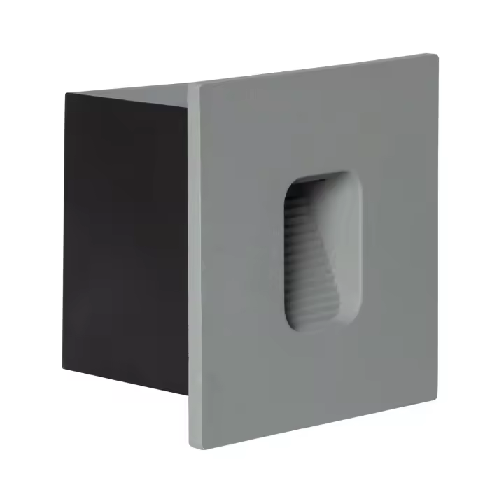 Ledkia Baliza Exterior LED 2W Empotrable Pared Cuadrado Gris Grasset 2700K Blanco Cálido - 1