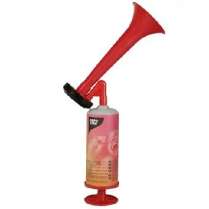Papstar Bocina de Aire Ø7.5 Cm 33.5cm Rojo con Bomba y Bocina para Montar Mediante una Rosca - Sonido Potente y Respetuoso con el Medioambiente - 1