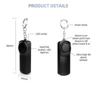 Alarma De Seguridad Personal Portátil 130dB Larga Duración Para Mujeres Niños Ancianos Y Niñas Antisatélite En Emergencias Con Llave Personalizada - details 1