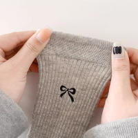 Calcetines Largos Finos Y Respirables Para Mujer Y Niñas En Color Sólido Japoneses Estilo Casual Para Primavera Y Verano - details 10