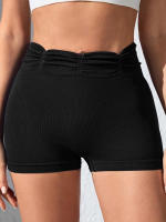 Shorts De Yoga Para Mujer Cintura Alta Sin Costuras Leggings De Ejercicio Transpirables Cómodos Y Estilizados - details 9