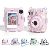Funda Transparente Para Fujifilm Instax Mini 12 Con Correa De Hombro Y Estuche De Almacenamiento Con Pegatinas Lindas Accesorio De Cuidado Para Cámara Instantánea - details 1
