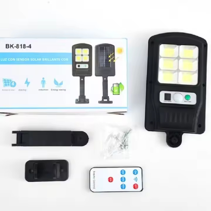 Lámpara Solar Exterior Potente 12000LM 3 Modos Sensor De Movimiento IP65 Impermeable Para Jardín Calle Y Pared - 1