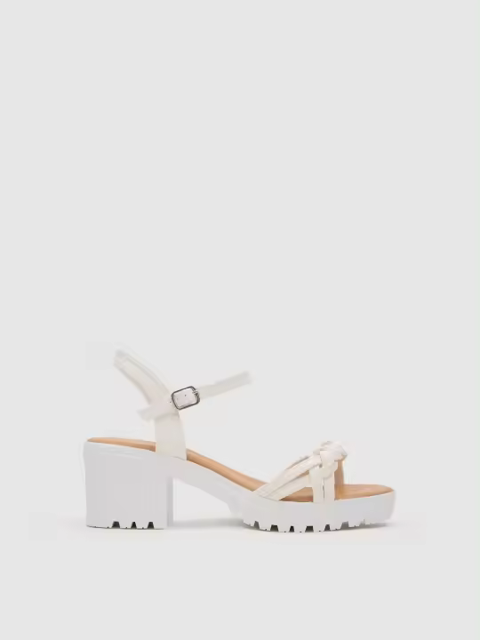 Sandalias de polipiel con tiras trenzadas INSIDE - 1