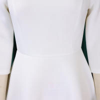 Vestido Elegante Para Mujer 2024 Moderno Cuello Redondo Tres Cuartos Ajustado a La Cadera A-Line Midi Fiesta Cumpleaños Cena Boda - details 12
