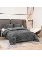 MIRAMAX-Manta borrego invierno polar manta gruesa duvet sherpa con 2 fundas de cojin, mantas grandes para cama 90cm, 135cm, 150cm, mantas sofa suave, caliente y cómoda - details 2