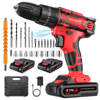 3 in 1 Cordless Impact Drill Brushed Electric Screwdriver  Electric Hammer Drill Mini Wireless Hand Drill Lithium-Ion Battery Power Tools Perfect For Gifts - details 13