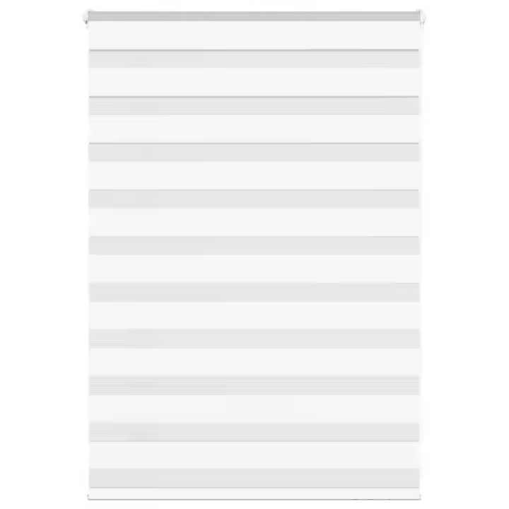 vidaXL Estor cebra blanco 100x100 cm tejido ancho 95,9 cm poliéster - 1