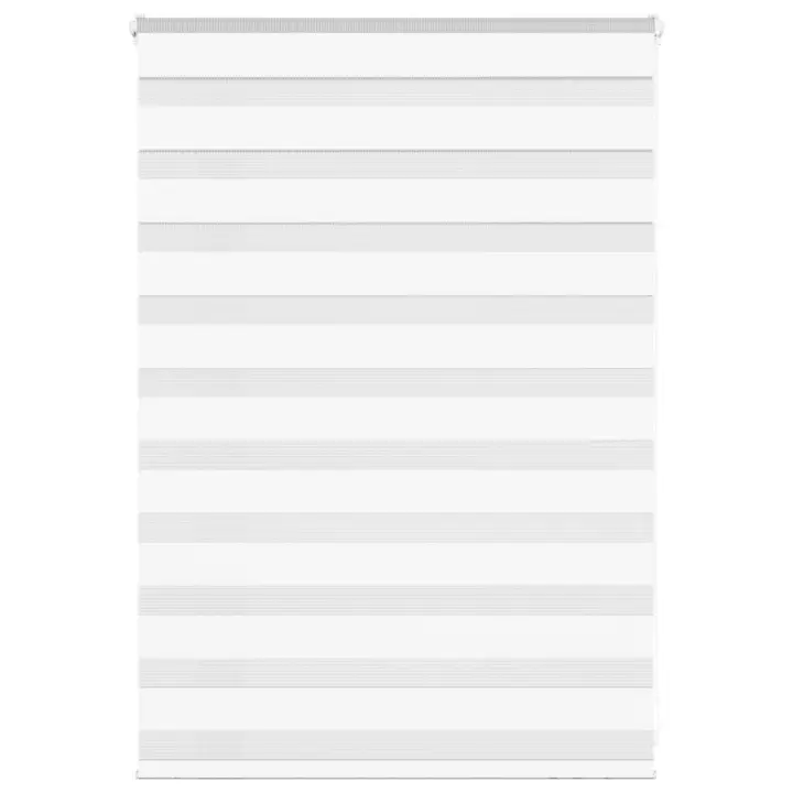 vidaXL Estor cebra blanco 100x100 cm tejido ancho 95,9 cm poliéster - 1